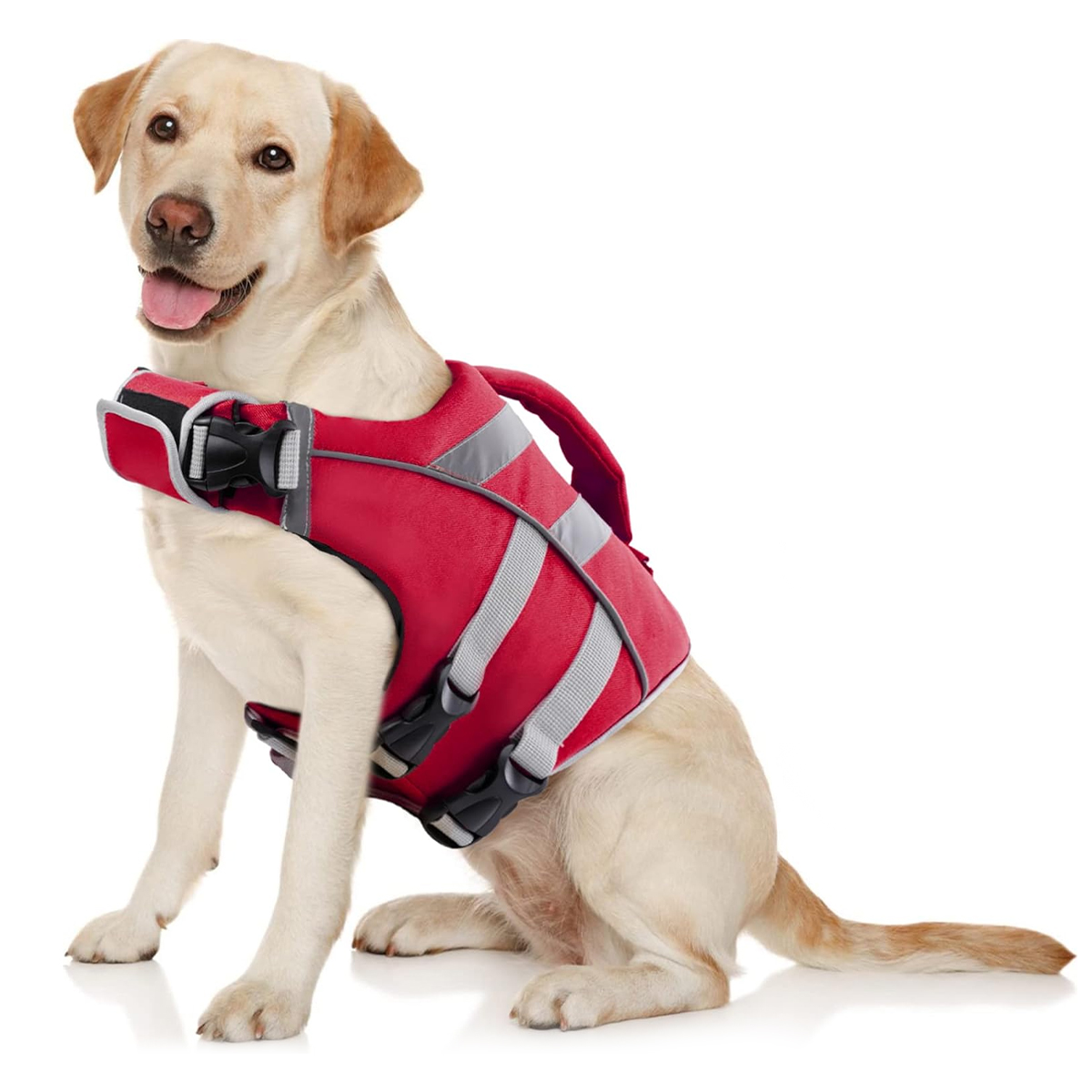 Dog Life Jacket - سترة النجاة الكلب للماء مع المشارب