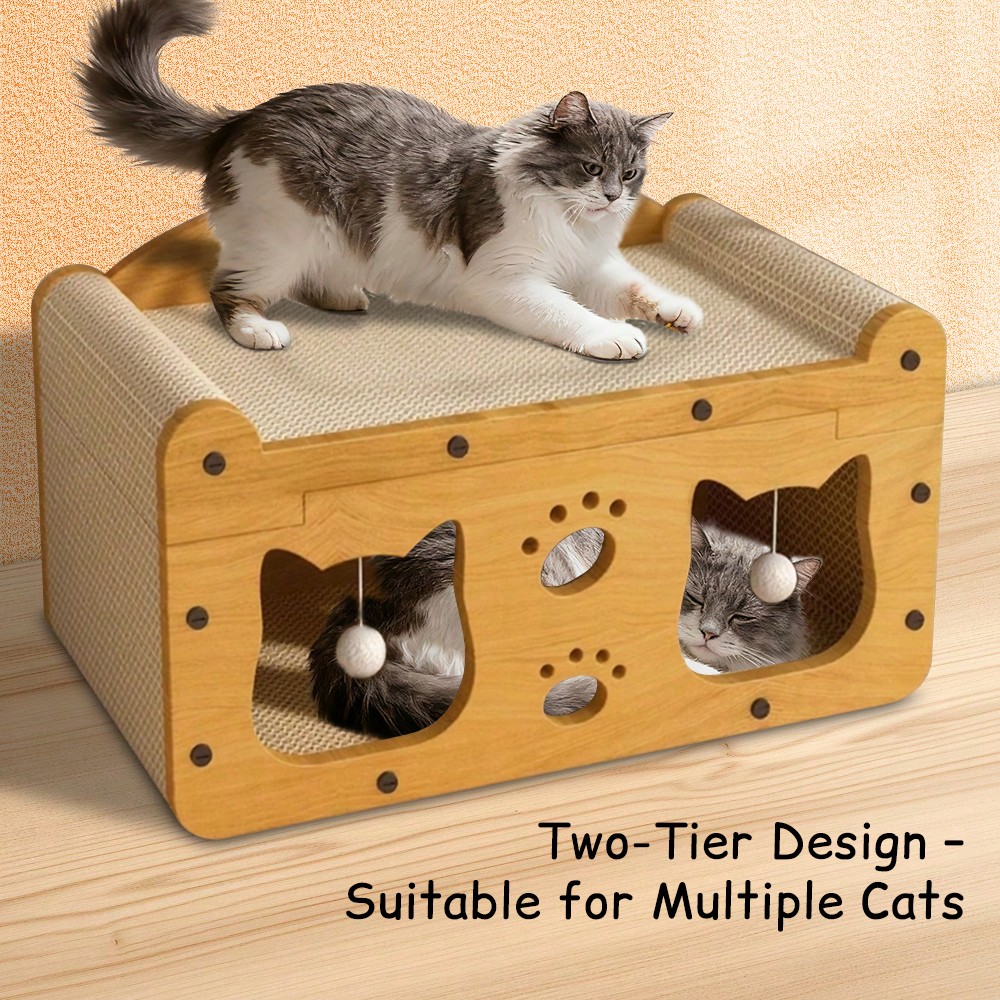 Cat Scratching Post - لوح خدش فاخر للقطط بمستويين -