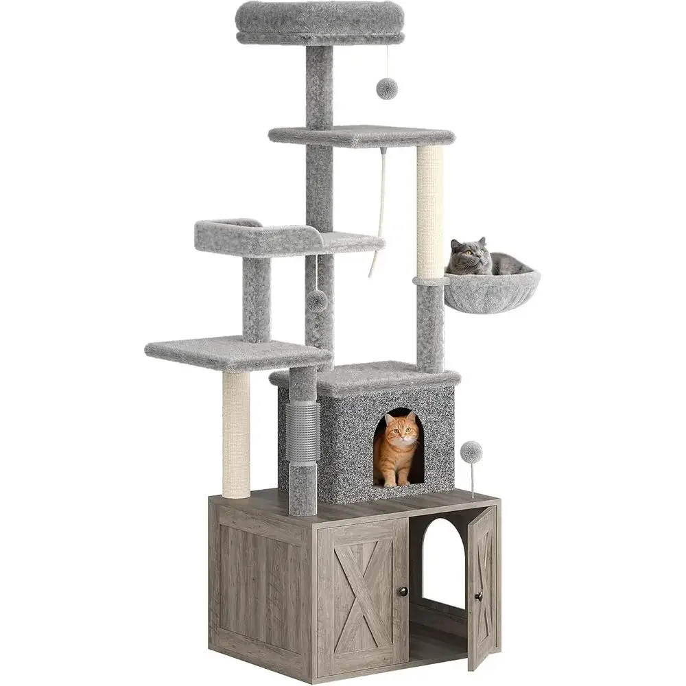 Cat Scratching Post - بيت لعب كبير متعدد المستويات للقطط