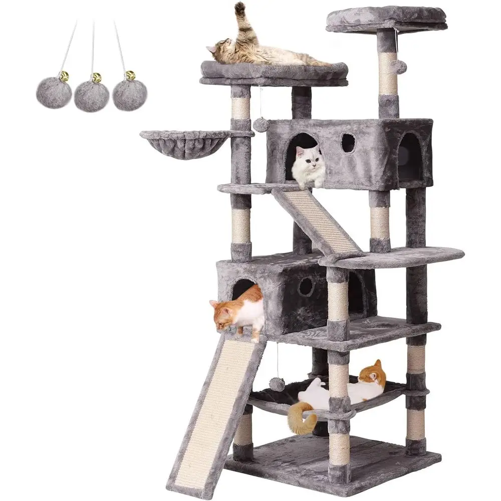 Cat Scratching Post - شجرة قطط متعددة المستويات 70.1 مع