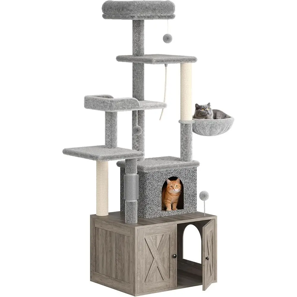 Cat Scratching Post - بيت لعب كبير متعدد المستويات للقطط