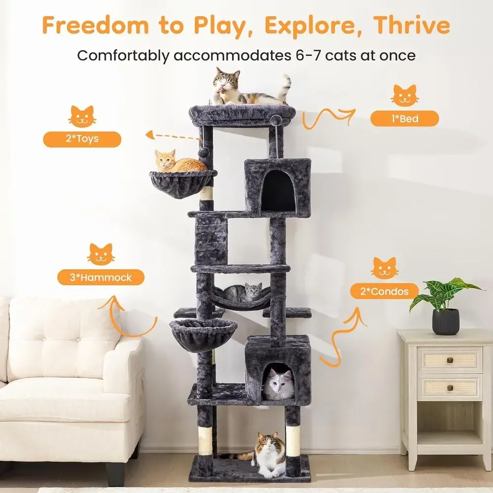 برج قطط طويل بارتفاع 74 بوصة م - مراجعة Cat Scratching Post وسعره