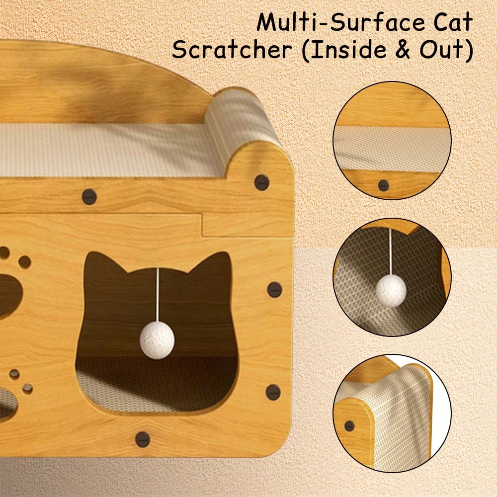 لوح خدش فاخر للقطط بمستويين -  - مراجعة Cat Scratching Post وسعره