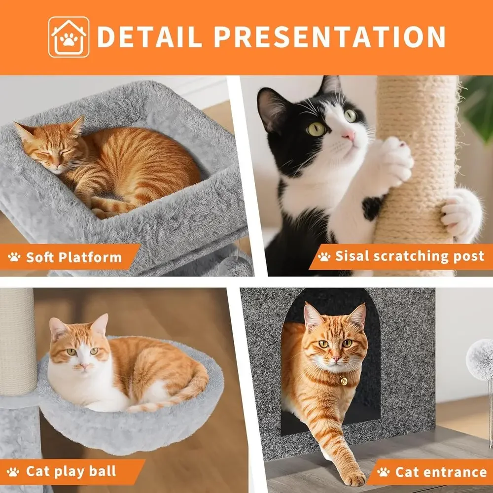 بيت لعب كبير متعدد المستويات ل - مراجعة Cat Scratching Post وسعره
