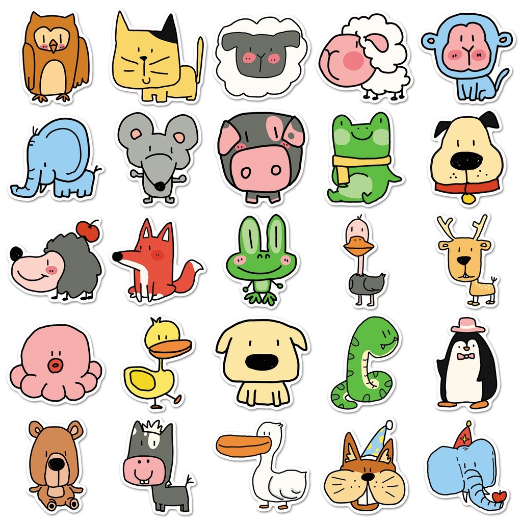 50 ورقة ملصقات حيوانات حديقة ا - مراجعة Pet Supplies Zoo وسعره