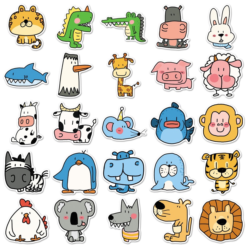 50 ورقة ملصقات حيوانات حديقة ا - مراجعة Pet Supplies Zoo وسعره