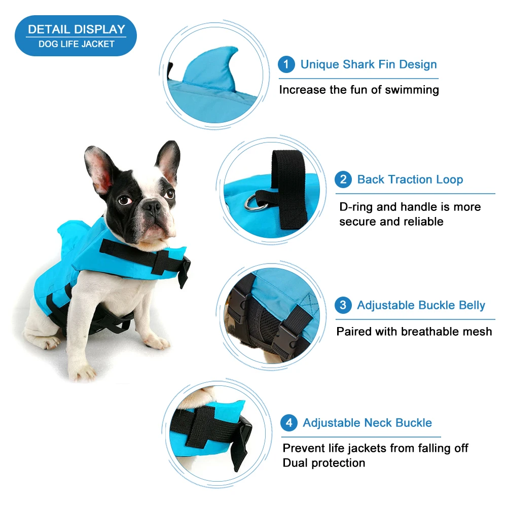 سترة نجاة للكلاب بتصميم زعنفة  - مراجعة Dog Life Jacket وسعره