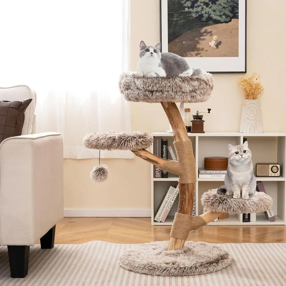 برج قطط خشبي متعدد المستويات م - مراجعة Cat Scratching Post وسعره