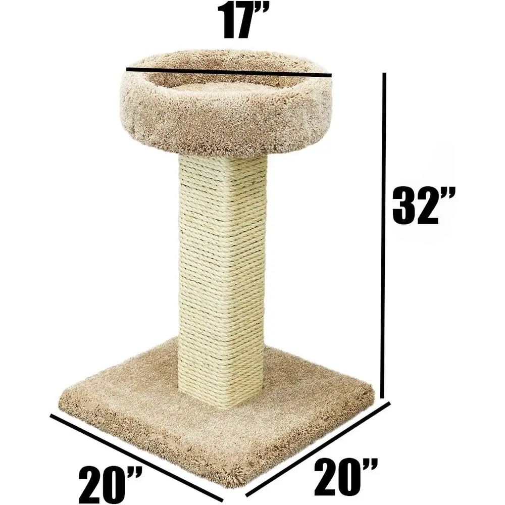 عمود خشبي كبير متين لخدش القطط - مراجعة Cat Scratching Post وسعره