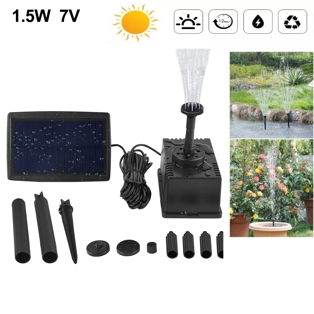 1.5 واط 7 فولت مضخة نافورة شمس - مراجعة Fish Tank Filter Pump وسعره