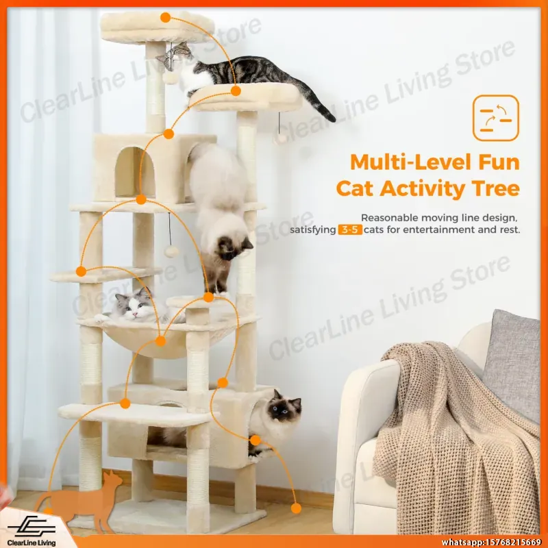 برج تسلق كبير للقطط الداخلية م - مراجعة Cat Scratching Post وسعره